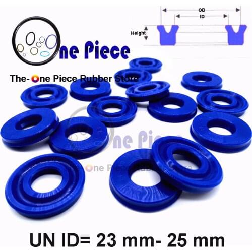 20pcs per bag UN ID=23-25 mm U Cup Hydraulic piston rod U-ring single acting seal symmetrical polyurethane Rubber PU UHS buffer