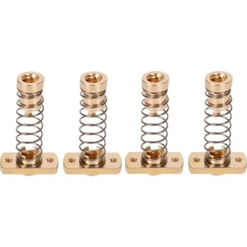 4 Sets CR10 Z Axis T8 Anti Backlash Spring Loaded Nut Elimination Space Brass Nuts for Upgrade Ender 3S Ender 3 Pro