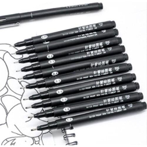 8/10Pcs Sketch Water Marker Drawing Pen Comic Sketching Fineliner Art Stationery