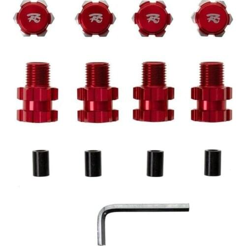 Racing Aluminum 17mm Hex Hubs 10mm Offset Arrma Traxxas 1/10 Maxx Hex Adapter Nuts Splined Wheel Hubs