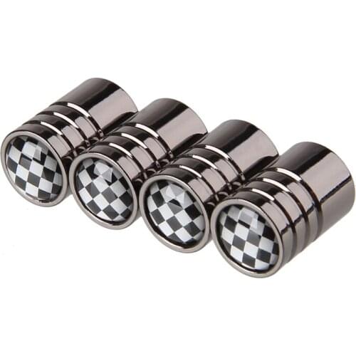 Auto Accessories Wheel Tire Valve Stem Caps Rim Sticker for F1 Flag for Audi Buick Chevrolet Dodge Renault Toyota Ford Nissan