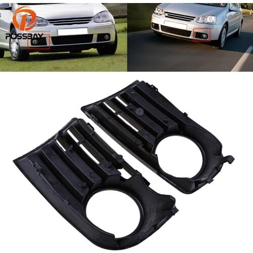 POSSBAY Automobiles Car Front Bumper Lower Grilles Fog Light Grills Cover for VW Golf MK5 2004 2005 2006 2007 2008 2009