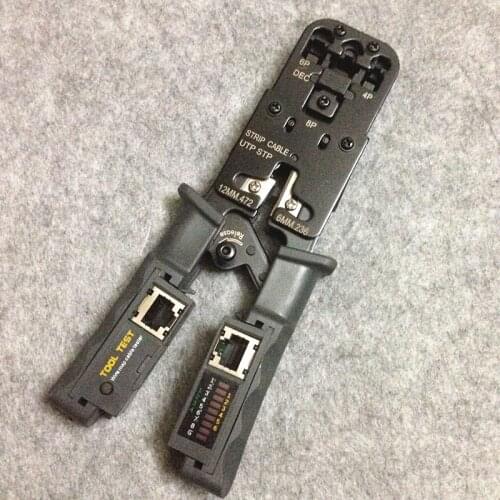 Free Shipping Multifunctional network clamp network cable pliers off tools Internet phone crimping pliers with tester function