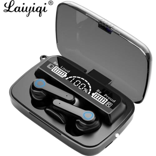 Layiqi Wireless Bluetooth Earphone HIFI Stereo Headphones Fingerprint Touch Headset Waterproof Sports Earbuds With Microphone
