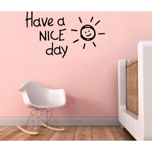 Have A Nice Day Motivation Quotes Mural For Bedroom Living Room Decor Office Classroom Decoration Vinyl Wall sticker ph484