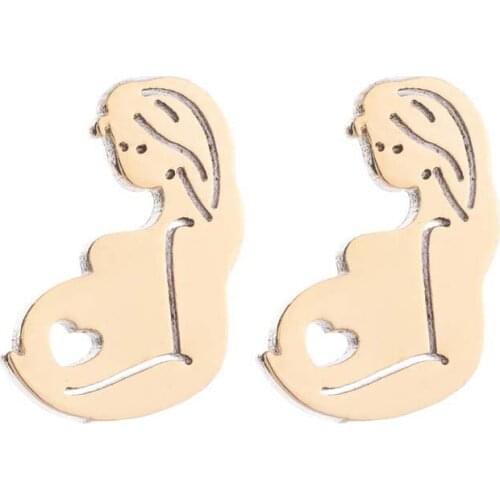 Fashion choker Mother gift jewelry wholesal women necklace set heart necklace pendent stainless steel gold chain necklace