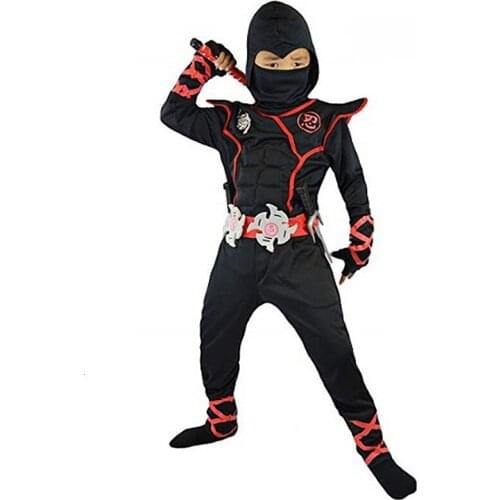 Halloween costume for kids Cosplay Ninja Costume Muscle Warrior Ninja Kid Japanese Ninja Costume Weiwu Black Warrior