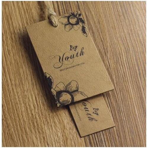 Kraft paper custom clothing hang tags printing/clothing printed Tags/customized clothing swing tag clothing price tags