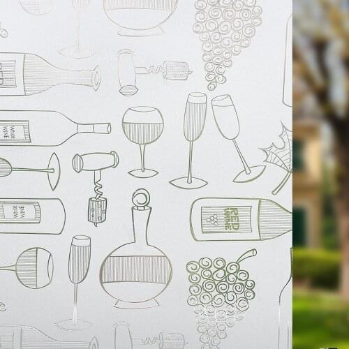 LUCKYYJ Decor Privacy Window Film Frosted Self-adhesive Film Static Cling Window Sticker Anti UV Glass Film for Home Kitchen