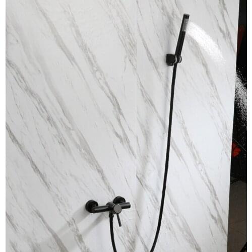 Matte Black Stainless steel Bathroom Mixer Shower faucet Set Wall Mounted bath Faucet Cold and hot water Bathtub faucet tap