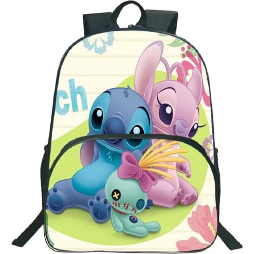 Disney Cute Stitch Students Boys Girls Back to School Gift Backpack Fashion Colourful Pattern Book Mochila for Teens Women
