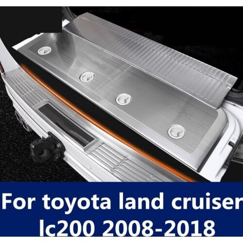 Threshold Article Welcome pedal Rear Guard Tailgate decoration Bright strip car styling For toyota land cruiser lc200 2008-2018