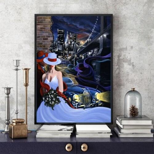 Wall Art Victor Beauty Elegant lady Ambiguous Home Decoration Modern Oil Painting wall pictures for living room wall art canvas