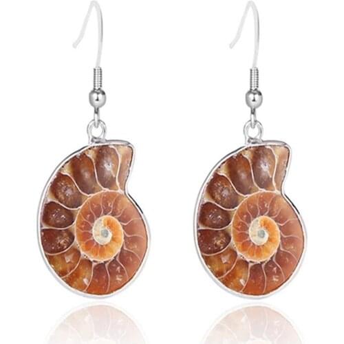 New Style Wholesale 6Pair/Lot Natural shell Earrings Conch Travel Commemoration Hook Earrings New Summer Beach Jewelry Earrings