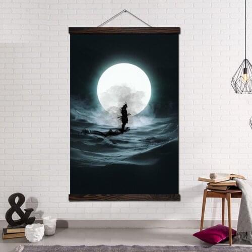 Posters and Prints Frame Wall Art Canvas Painting Decorative Wall Picture Painting on the Wall Home Decor Samurai on the Sea