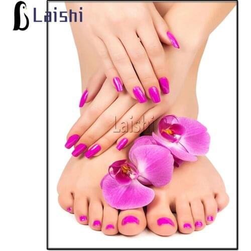 Full Square round Diamond Painting manicure fashion finger nail art beauty Nail shop decoration diamond embroidery mosaic sale