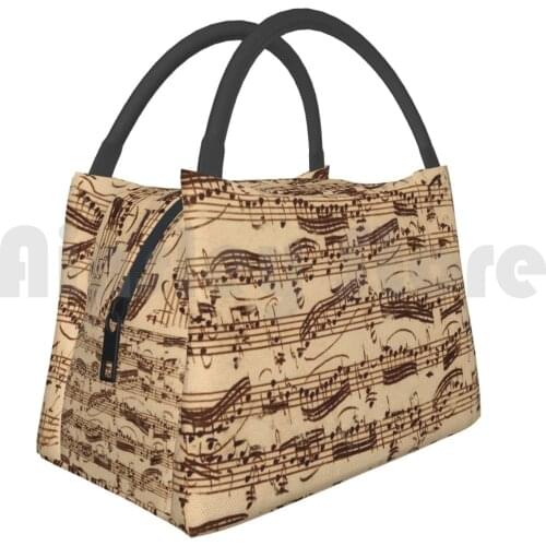Portable Insulation Bag Bach Violin Sonata Bach Manuscript Classical Music Violin Sonata Music Sheet Music