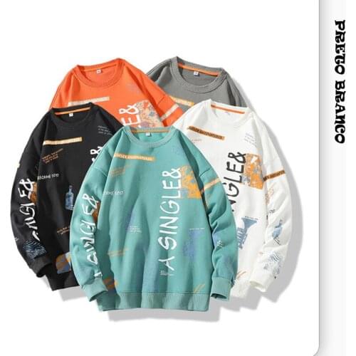 Preto branco Mens Winter Hoodies