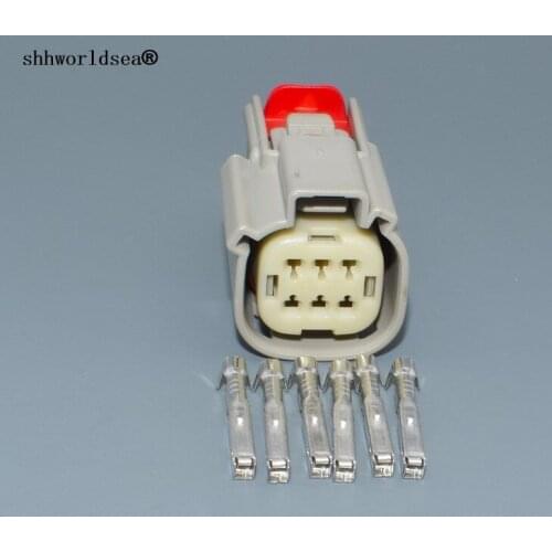 Shhworldsea 6P 1.2MM 33472-0602 Automotive waterproof Connector Auto Car Wire Plug For Ford