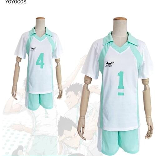 YOYOCOS Haikyuu Aoba Johsai #4 #1 Jersey Oikawa Tooru School Uniform Cosplay Costume Haikiyu Volley Ball Team Jersey Sportswear