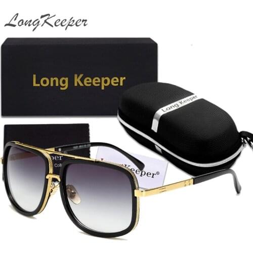 Hot Fashion Mens Mirror Sunglasses with Case Box Women Square Driving Sun Glasses UV400 Travel Goggles Gafas De Sol