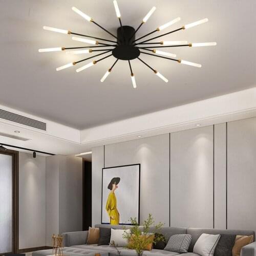 Modern Led Ceiling Lights For Living Room Bedroom Black/Gold Nordic Dining Kitchen Led Ceiling Lamp Indoor Lighting Fixtures