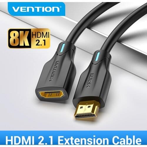 Vention HDMI 2.1 Extension Cable 8K 60Hz HDMI Extender Cable 48Gbps HDMI Male to Female Cable for HDTV PS4 Switch HDMI Extension