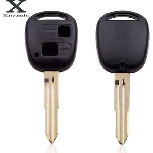 XINYUEXIN 2ButtonsCar Remote Car Key Shell Case For Toyota Yaris With TOY41 Uncut Blade With Rubber Button Pad