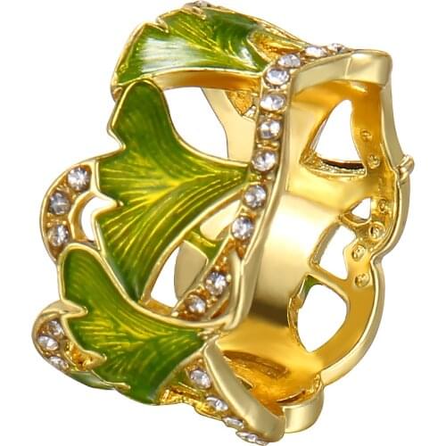 Women Rings Couple Wedding Cubic Zirconia Rings Silver Plated Hollow Leaf Rings Give Girlfirend Birthday Present Fashion Jewelry