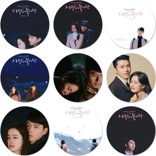 58mm Crash Landing On You Badge Brooch Pin Accessories For Clothes Backpack Decoration gift