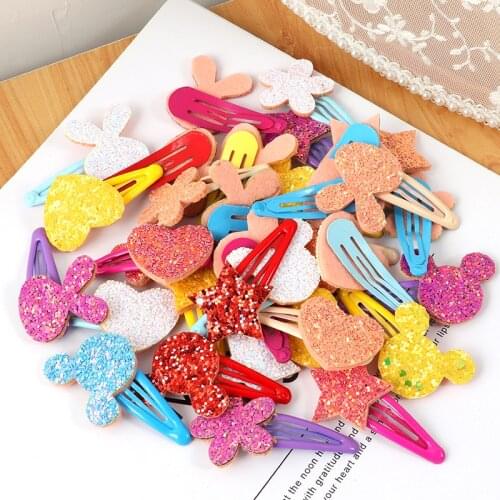 7Pcs hair clip set Girl Cute Hair bands Hair Accessories Love stars flowers headwear Hairpins cartoon hairband Hairpin Headdress