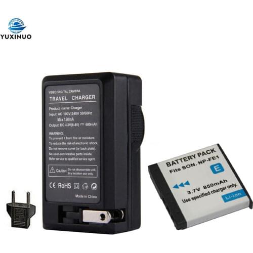 850mAh NP-FE1 NPFE1 Digital Camera Battery + AC Charger for SONY Cyber-shot DSC-T7 DSC-P2 DSC-P3 DSC-P5 DSC-P9 DSC-P7 DSC-P10