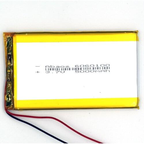 3.7V 5000mAh Li-polymer Rechargeable Battery lithium Li-Po ion for MP3 MP4 KTV family microphone with GPS 6060100
