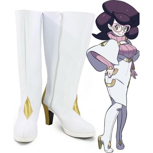 Pocket Monster Pokemon Wicke Cosplay Boots White Shoes Custom Made