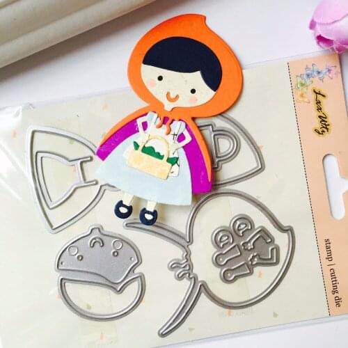 Girl METAL CUTTING DIES Puzzle Girl build up Scrapbook card invitation paper craft party decor embossing stencil cutter