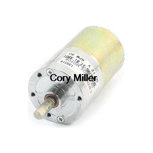 DIY Assmebly DC 12V 80RPM Rotated Speed Powerful Gearbox Geared Motor