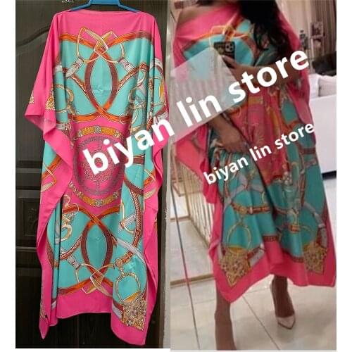 Dress Length:130cm Bust:130cm 2020 New Fashion dresses Bazin Print Dashiki Women Long Dress/gown Yomadou Color Pattern oversize
