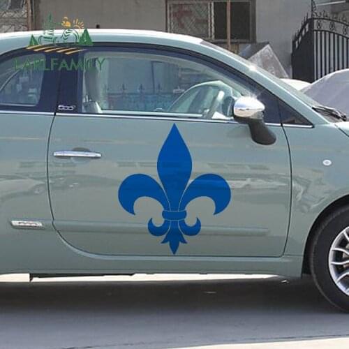 EARLFAMILY 58cm x 50.75cm 2x Fleur De Lis Graphical (one For Each Side) Car Sticker for Cars Side Truck Window Door Vinyl Decal