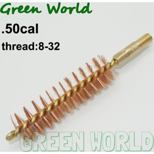 Green World 3pcs/lot .50cal Bronze Brush with Brass Holder & Core,Gun Clean Brush ,Blister Package