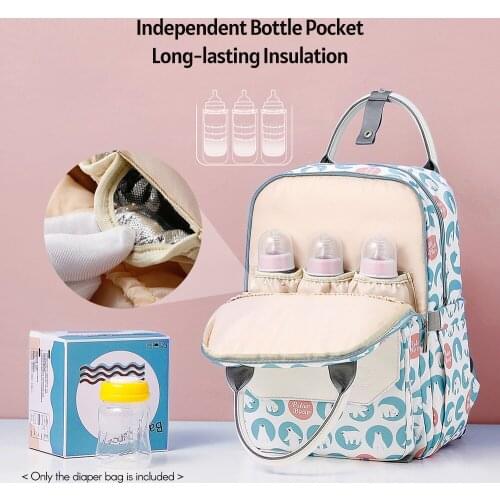 Insular Multifunctional Diaper Bag Mommy Bag Backpack Water-resistant Travel Baby Bag Large Capacity with Stroller Bag