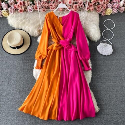 Summer Dresse For Women 2021New Casual Woman Clothes Long Maxi Slim V-neck Party Kawaii Sexy Office Lady Sashes A-LINE Mid-Calf