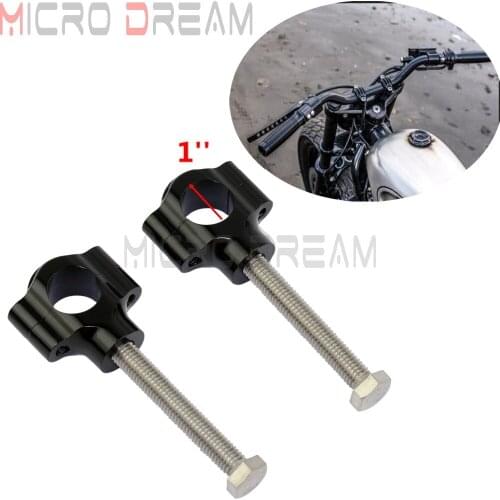 Retro Motorcycle 1" Handlebar Risers 25.4mm Rough Crafts Handle Bar Risers For Harley Cafe Racer Bobber Chopper Universal