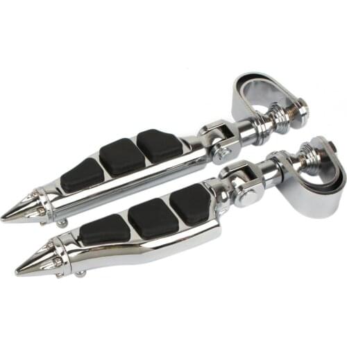 1.25'' Motorcycle Footrest Clamp Mount Highway Pegs Engine Crash Bars Guard Foot Pegs For Harley Sportster Dyna Chopper