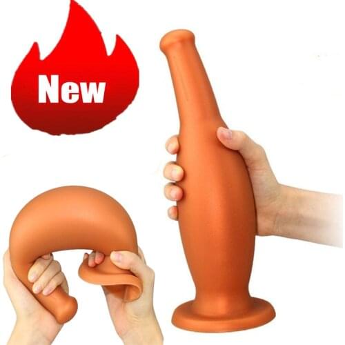 Soft Long Anal Plug Dildo Huge Butt Plug With Suction Cup Adult Erotic Toy Prostate Massgae Big Anus Dilator Silicone Anal Toys