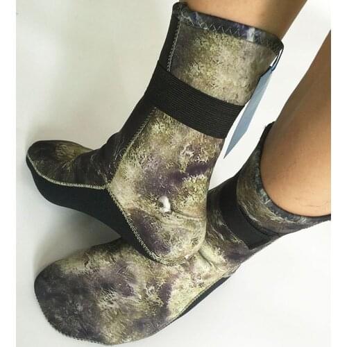 3MM neoprene diving socks camouflage snorkeling non-slip swimming socks men and women winter warm diving swimming beach socks
