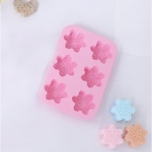 2021New Candle Mold Multi-use Easy Clean Silicone Snowflake Shape DIY Aramis Soap Mold for Handicraft Kitchen Tools Gadgets
