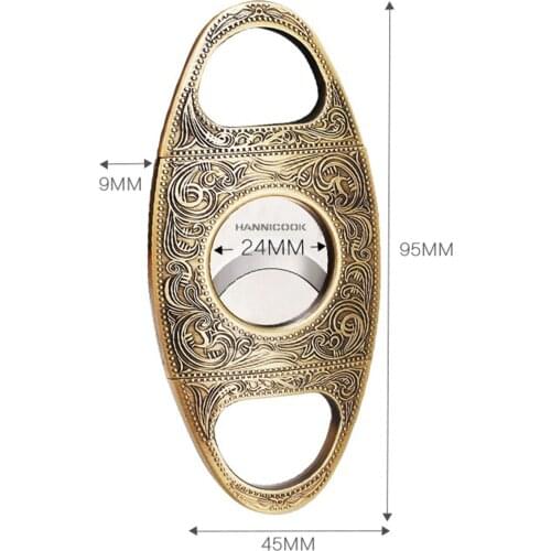 Stainless Steel Cigar Cutter Double Cut Edge Guillotine Scissor for Man Gift