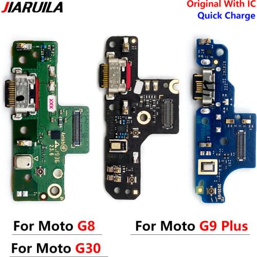 Dock Connector Micro USB Charger Charging Port Flex Cable For Motorola Moto G9 / G9 Play Microphone Board