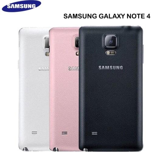 Original Samsung Galaxy Note 4 N9100 N9108 N910U N910 Glass Housing Battery Back Cover Rear Door Case Replacement Part Free Tool