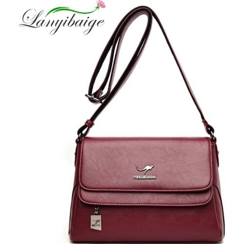 Casual Small Crossbody Bags for Women 2020 Solid Color Soft Leather Luxury Handbags Women Bags Designer Simple Shoulder Bag Sac
